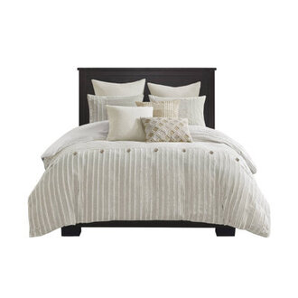 Madison Park Signature Essence Oversized Cotton Clipped Jacquard Comforter Set