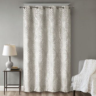 Mirage Damask Total Blackout Thermal Grommet Single Curtain Panel