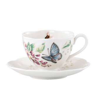 Lenox Butterfly Meadow 8 Oz Butterfly Teacup and Saucer