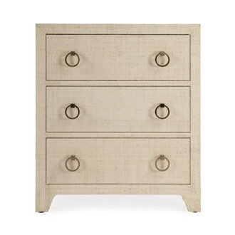 Cleo 3 - Drawer Raffia Dresser