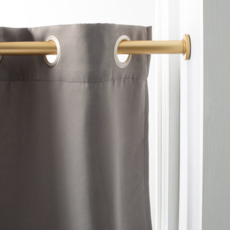 Everly Quinn 24-42 Adjustable Tension Curtain Rod In Satin Gold