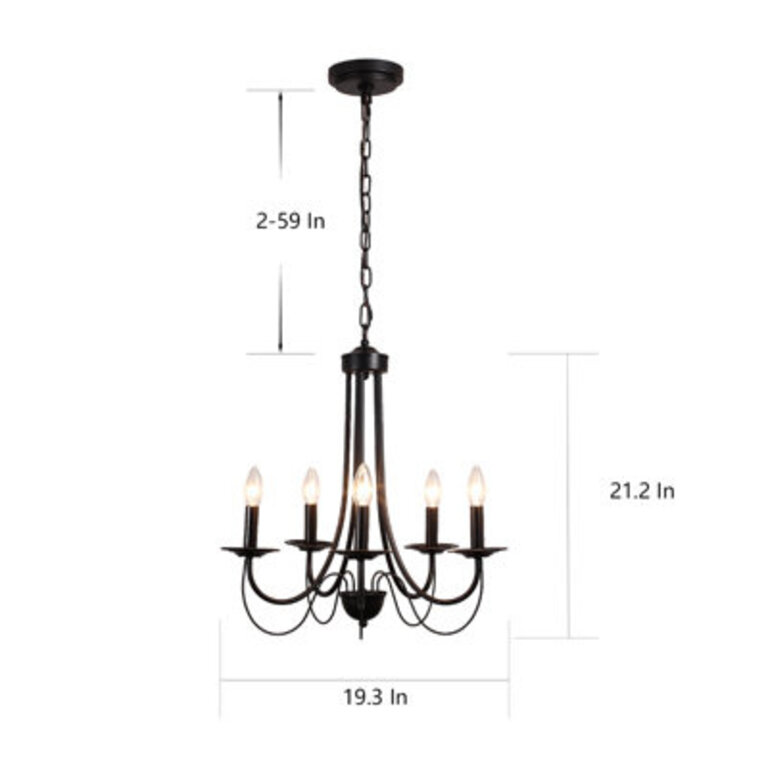 Schooley 5 - Light Dimmable Chandelier