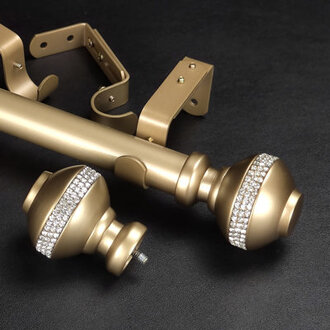 Igor Gold Iron Adjustable 1125 Single Curtain Rod