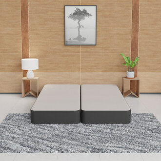 Split Wooden Box Spring  foundation for Mattress Support Fully Assembled