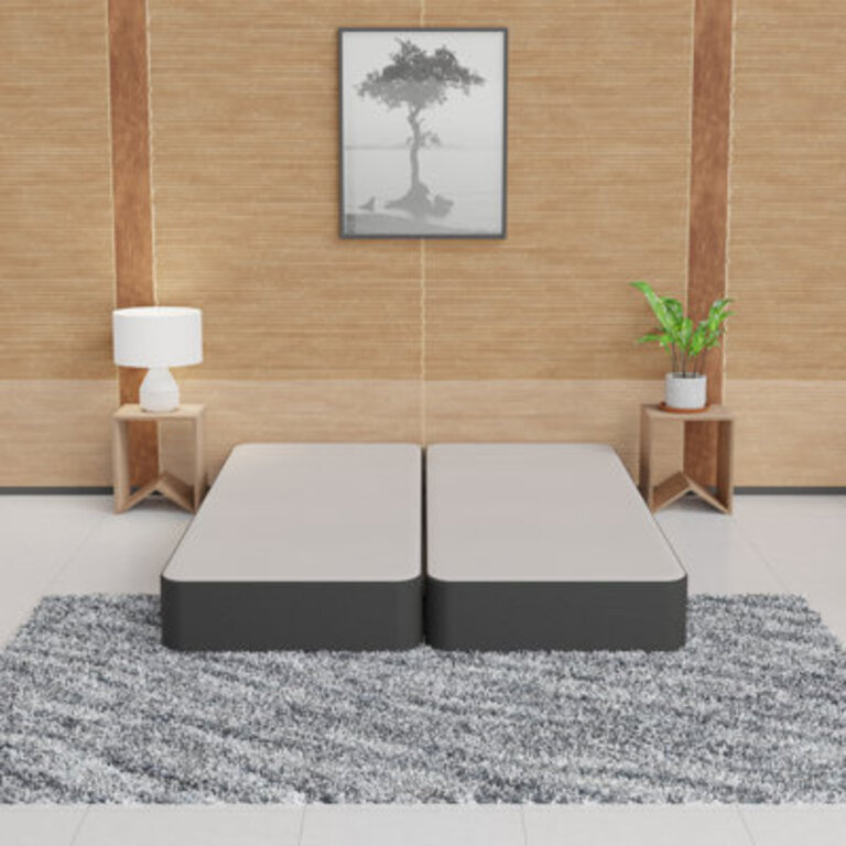 Split Wooden Box Spring  foundation for Mattress Support Fully Assembled