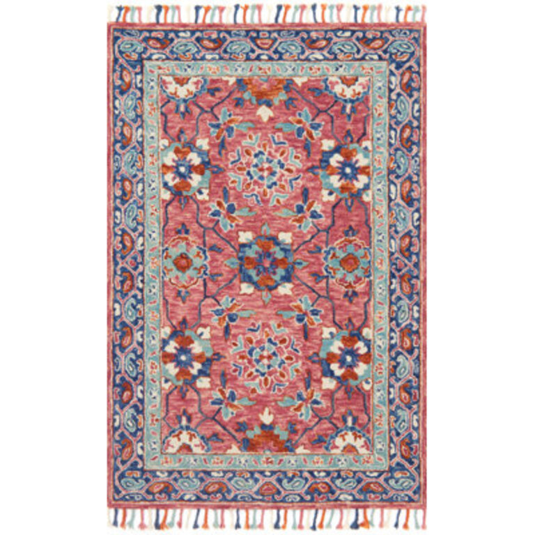 Leyna Handmade Hooked Wool Pink Rug