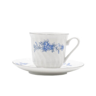 Quiana Rose Teacup  Saucer Set  2-Piece Floral Porcelain Classic Shape