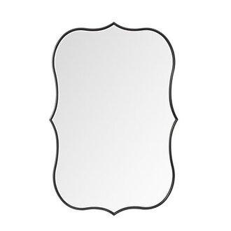 Euri Scalloped Wood Framed Decorative Wall Mirror