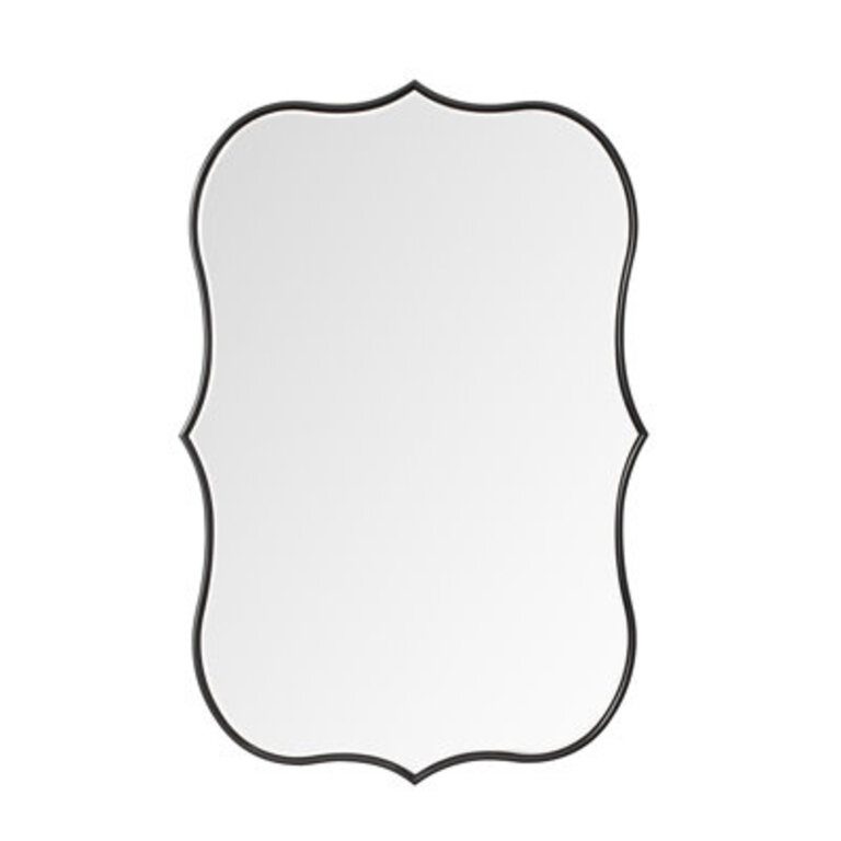 Euri Scalloped Wood Framed Decorative Wall Mirror