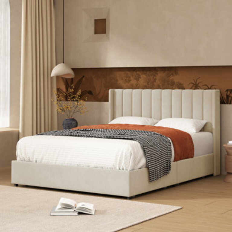 Jeilyn Upholstered Platform Drawer Storage Bed