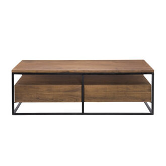 Paulette Solid Wood Frame Coffee Table with Storage