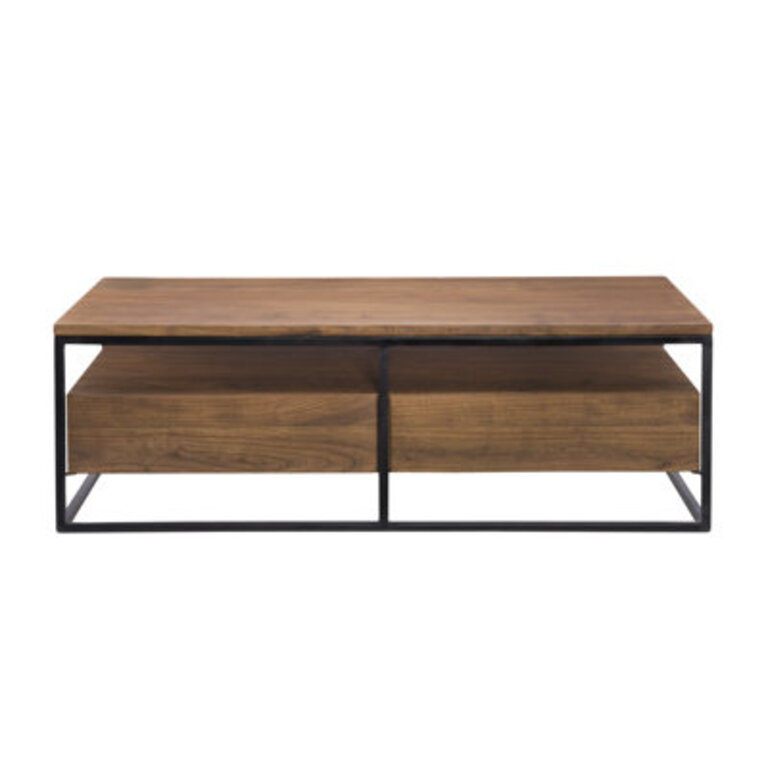 Paulette Solid Wood Frame Coffee Table with Storage