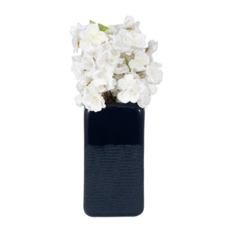Modern Rounded Flower Vase for Home Decor - Decorative Table Vase for Living Room or Entryway Accent
