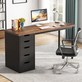 Nagore 47 Computer Desk With 5 Drawers