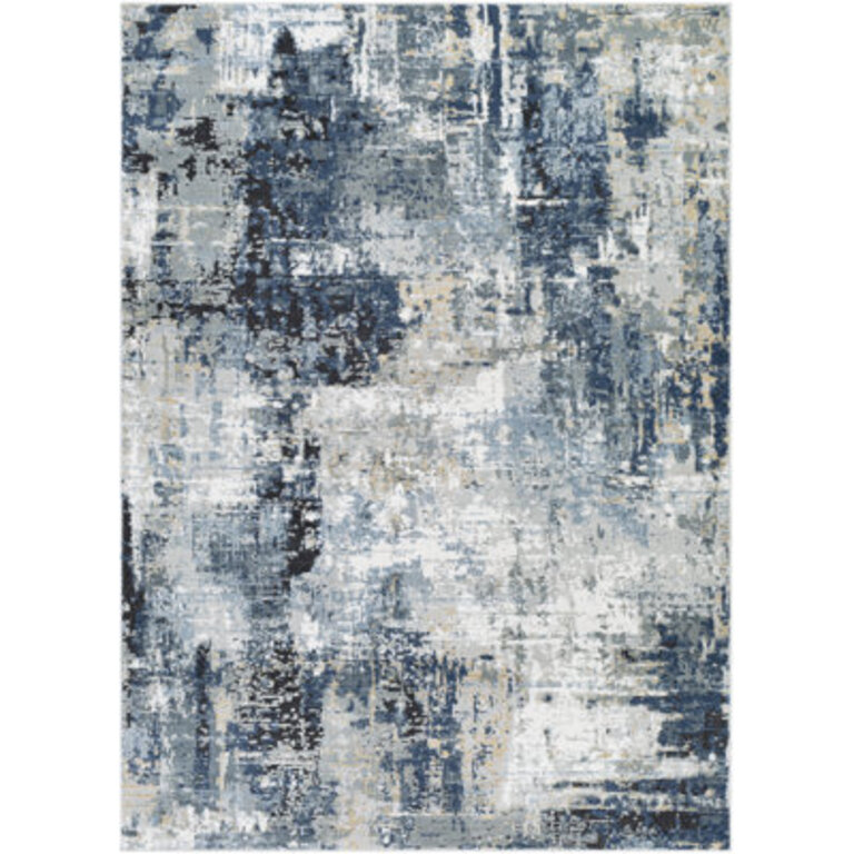 Cosey Abstract NavyGray Area Rug