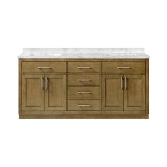 OVE Decors Athea 72 in W Bath Vanity with Premium Countertop and Power Bar