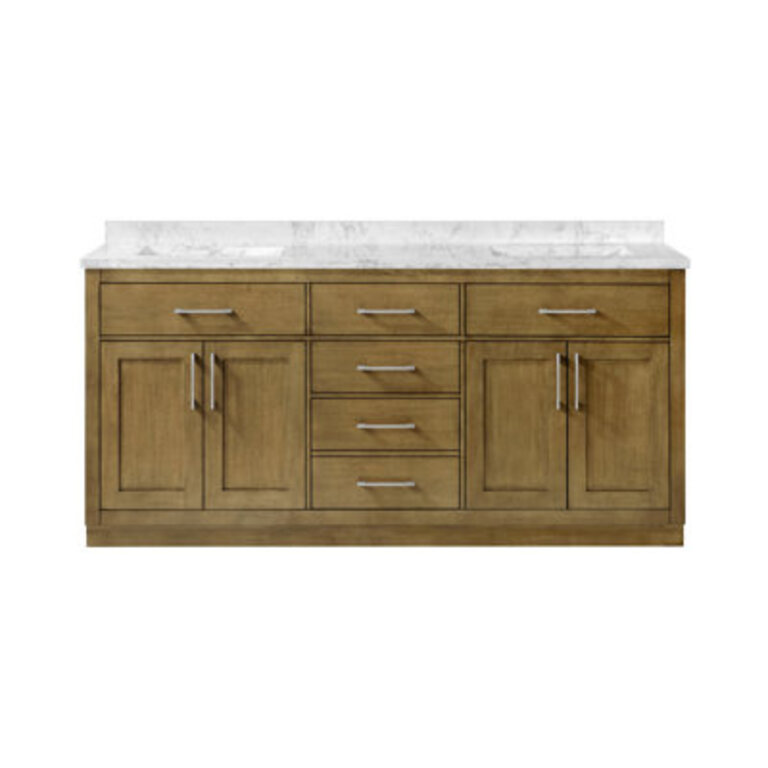OVE Decors Athea 72 in W Bath Vanity with Premium Countertop and Power Bar