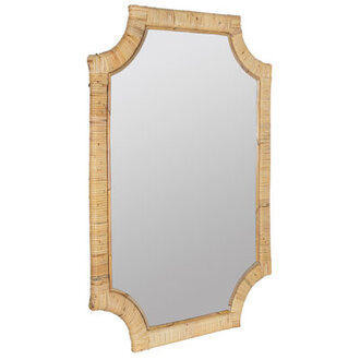 Citrine Rattan Flat Mirror