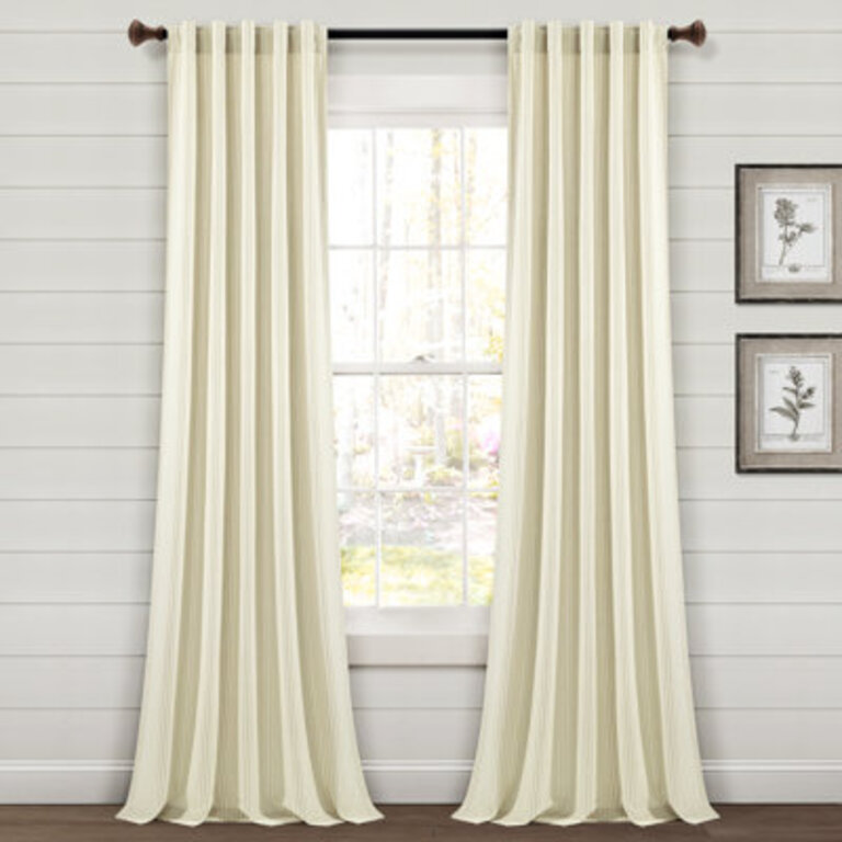 Bruno Cotton Blend Semi Sheer Curtain Pair