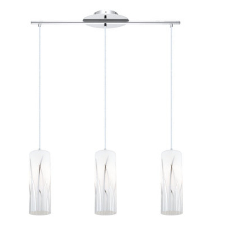 Mishti 3 - Light Chrome Kitchen Island Pendant