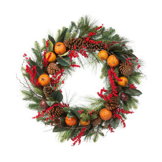 Cloved Fruit And Pine Wreath