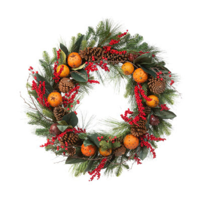 Cloved Fruit And Pine Wreath