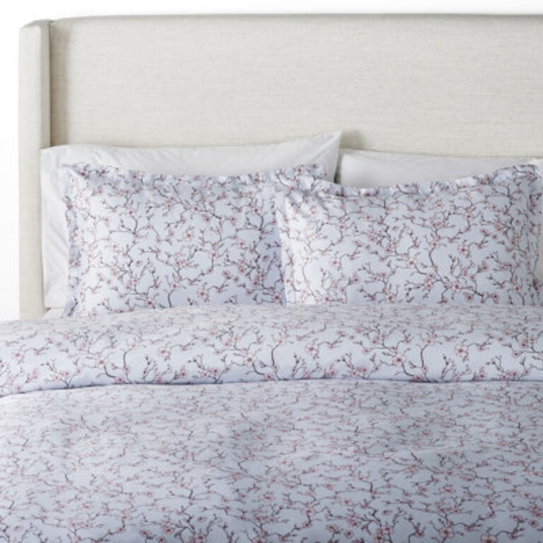 Aura Sateen Floral Duvet Cover Set