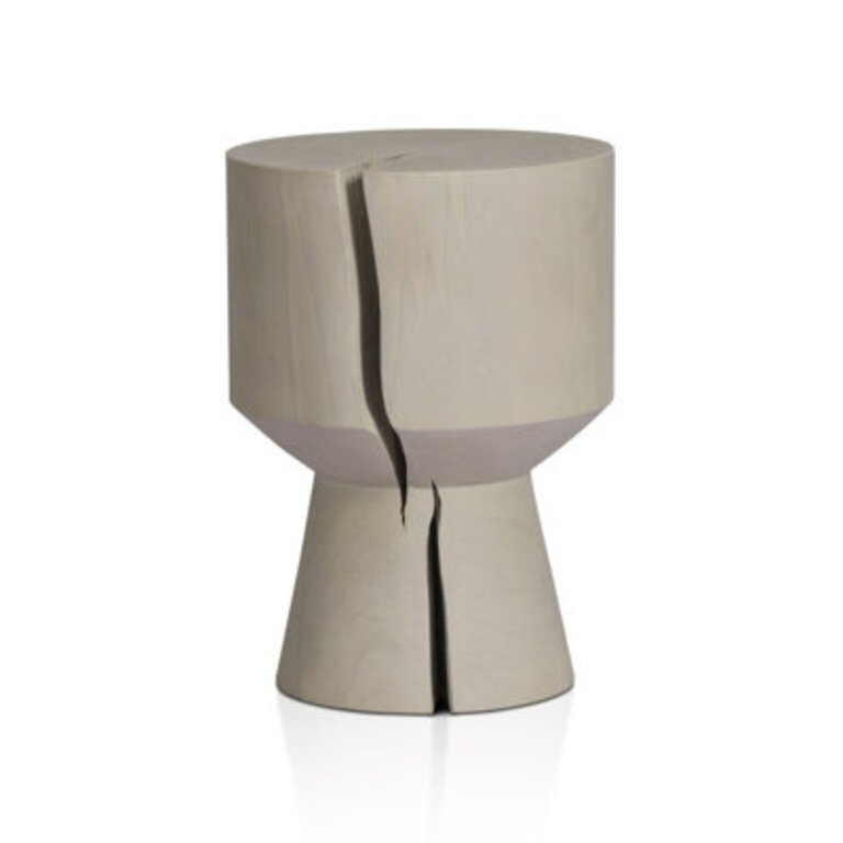 Lecce Round Teak Outdoor Side Table  13 in W 13 in D