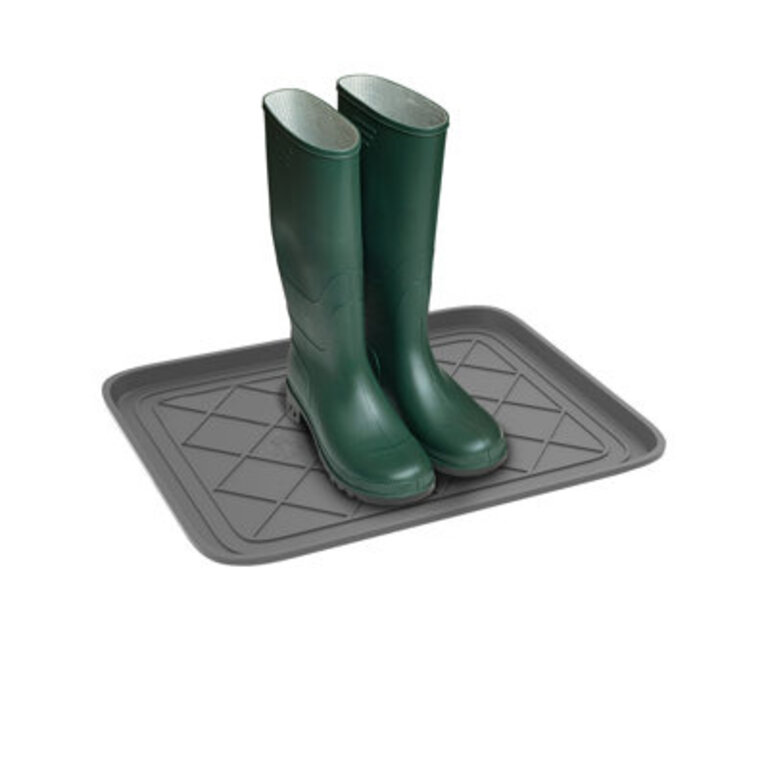 All Weather Boot Tray - Small Water Resistant Plastic Utility Shoe Mat for Indoor and Outdoor Use