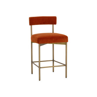 Joden Upholstered Counter Stool with Metal Frame
