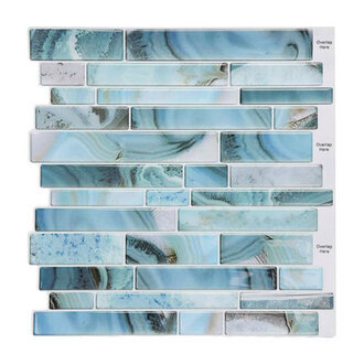 12 W x 12 L Peel and Stick Backsplash Subway Tile Set of 10