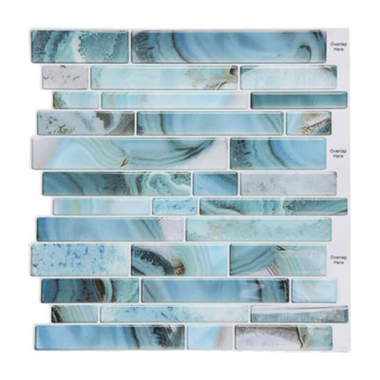12 W x 12 L Peel and Stick Backsplash Subway Tile Set of 10