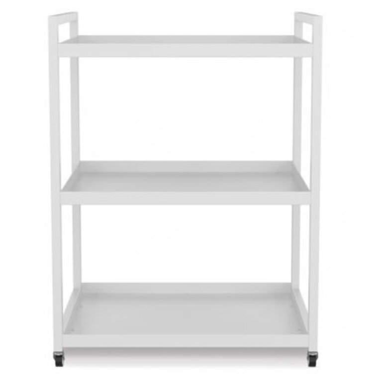 3-tier Utility Cart With Wheels Outdoor Rolling Metal Storage Organizer