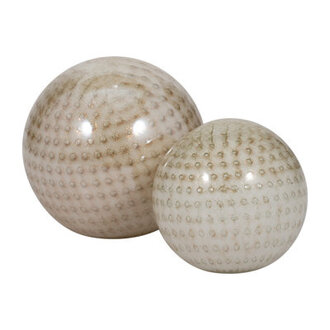 Cosentino Modern Glass Orbs Set of 2 - Stylish Decorative Accents