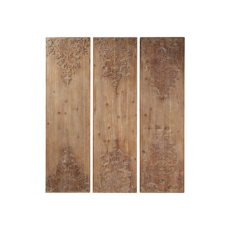 Traditional Plants  Flowers Wall Decor on Solid Wood