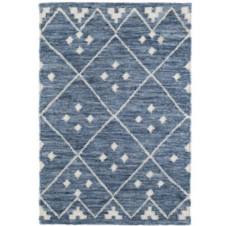 Kota Indigo Handwoven Wool Rug