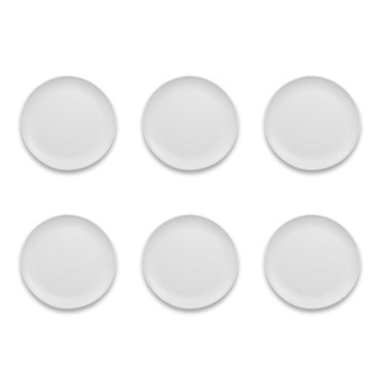 Set of 6 Laya Coupe Melamine Dinner Plates