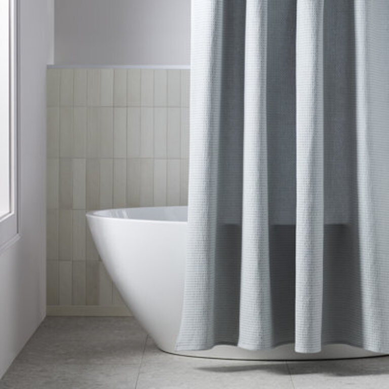 Felix Cotton Waffle Shower Curtain