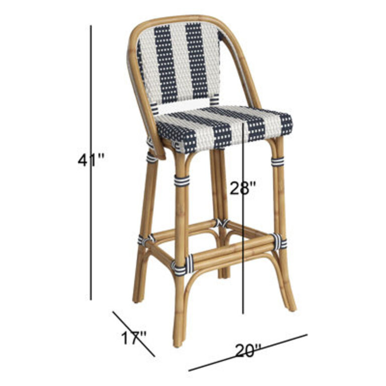 Euporie Woven Bar Stool