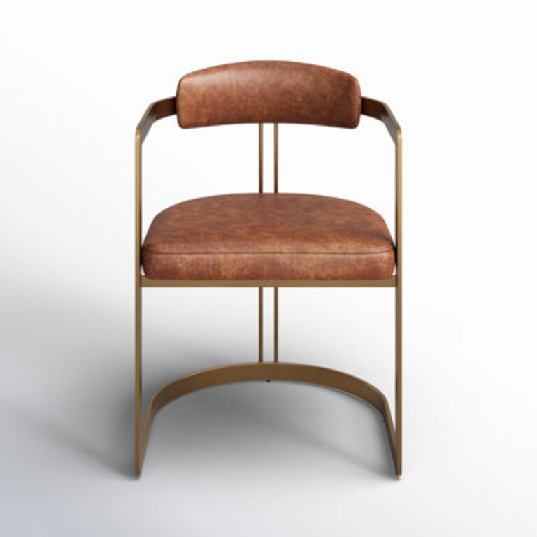 Bradley Genuine Leather Dining Armchair