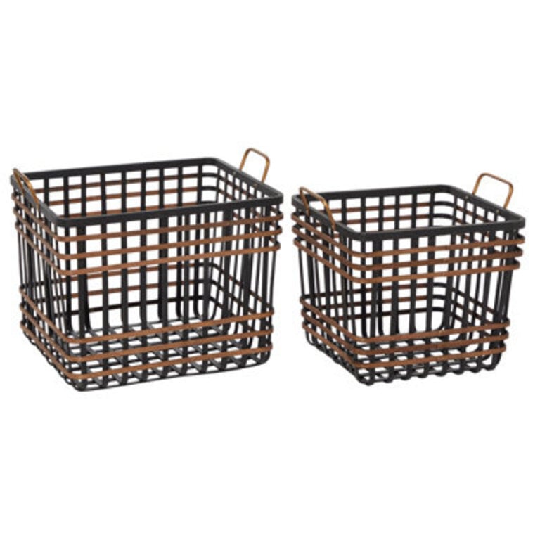 Edney 2 Piece Metal Basket Set