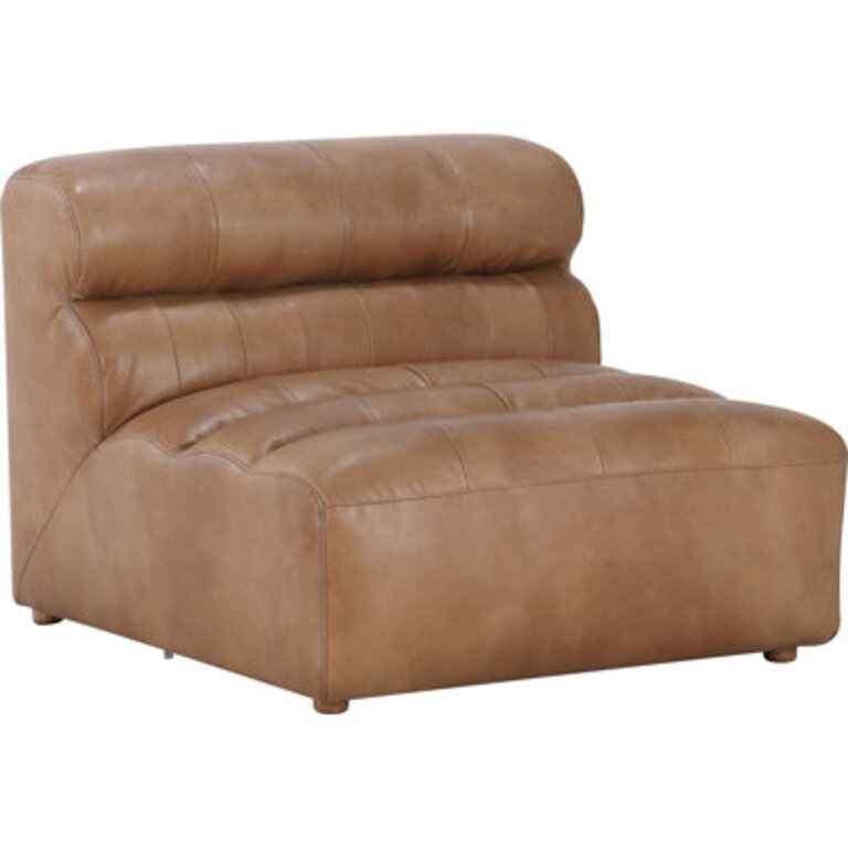Anya 36 Wide Top Grain Leather Slipper Chair