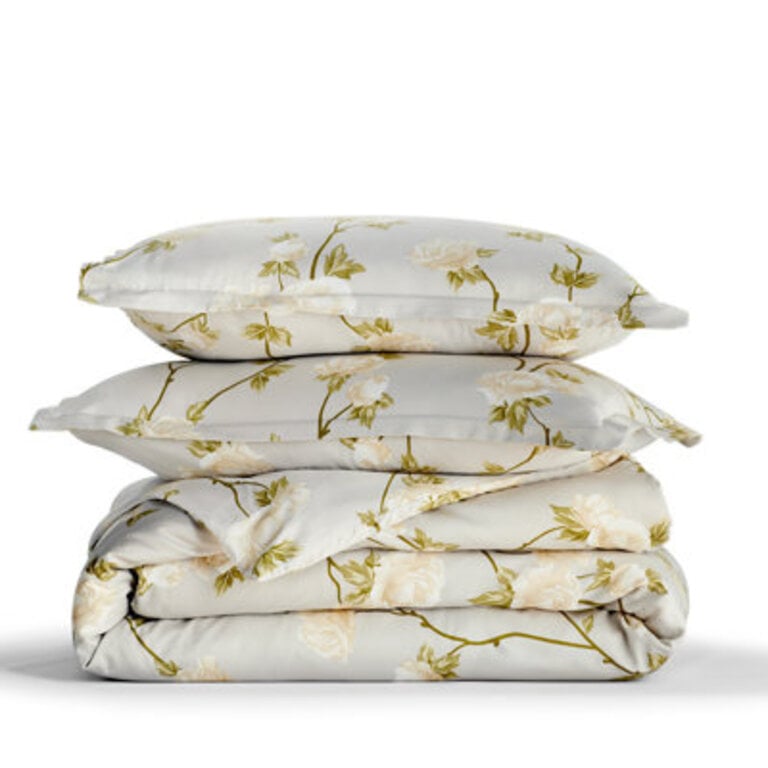 Auren Sateen Floral Duvet Cover Set