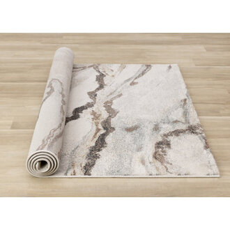 Dharamvir Cream Brown Dense Soft-Pile Area Rug