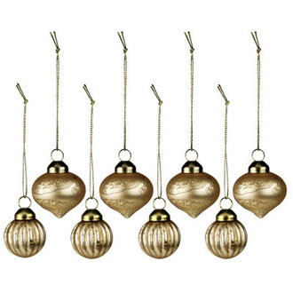 8 Piece Christmas Ball Ornament Set
