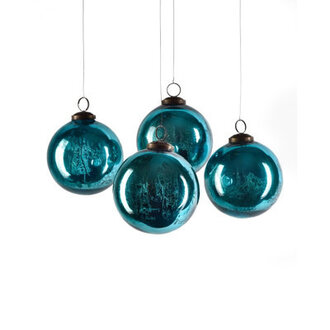 4 Pieces Glass Vintage Ball Ornament Set