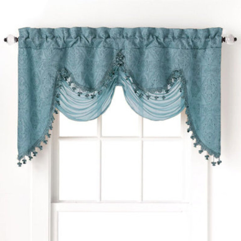 Munsell Ultra Luxurious Fringed Austrian 56 Window Valance