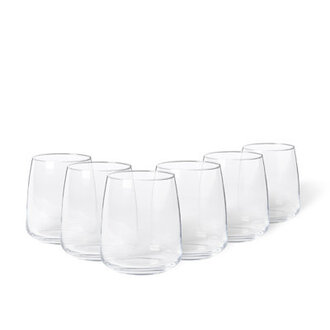 Vine Stemless Wine Glasses 8 oz Clear