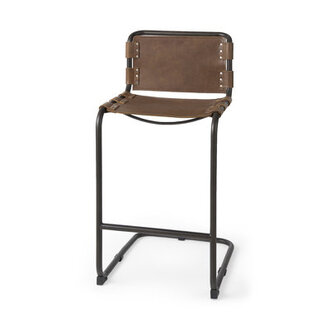Otelia Upholstered Counter Stool with Metal Frame