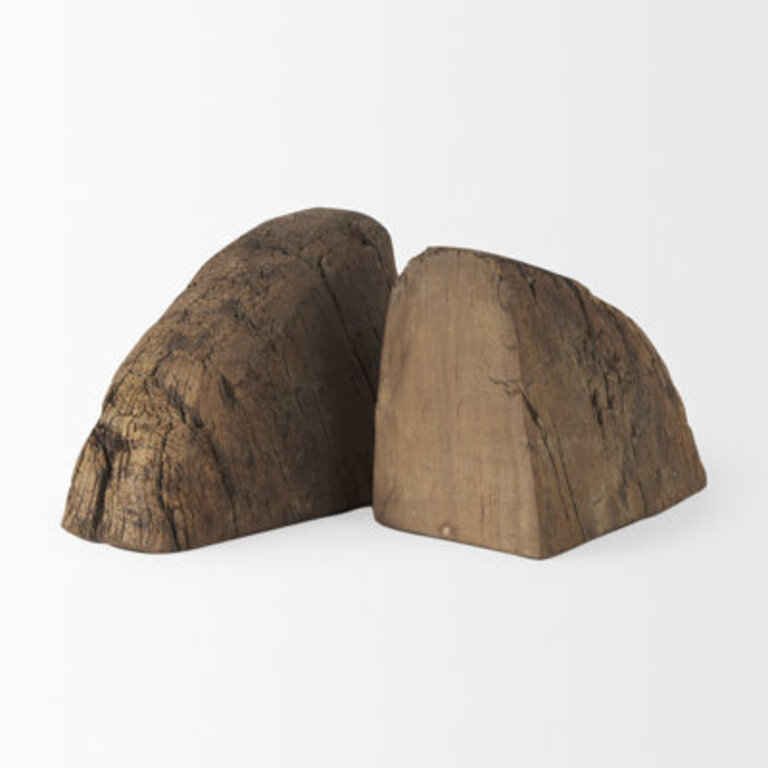Chance Modern  Contemporary Wood Non-Skid Bookends
